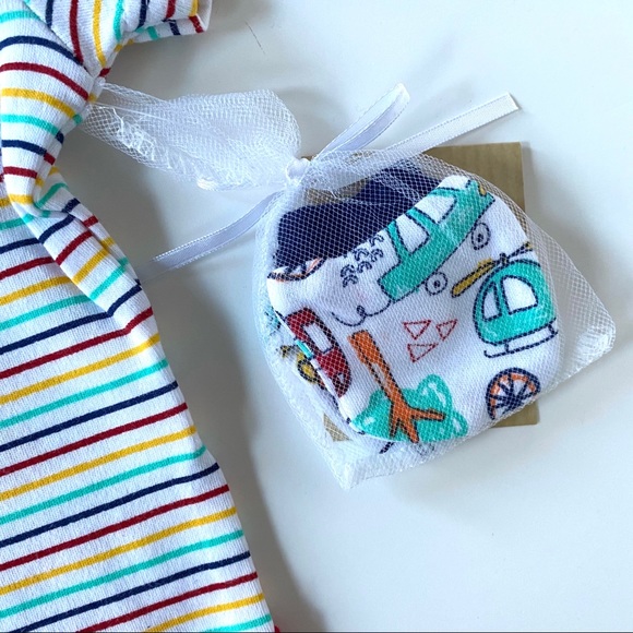 🆕 NWT Lily & Jack Striped Bodysuit & Mittens - Picture 3 of 6